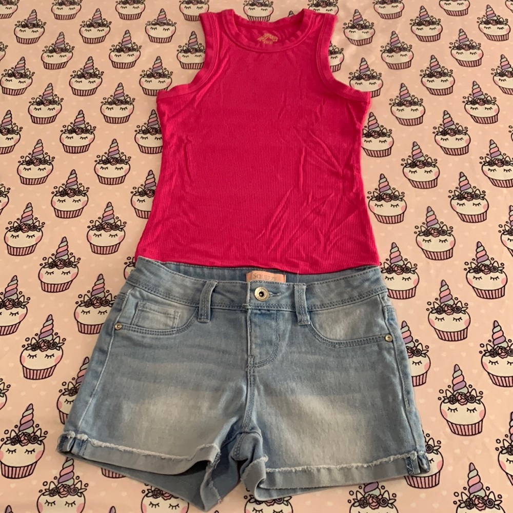 Girls short and tank top set